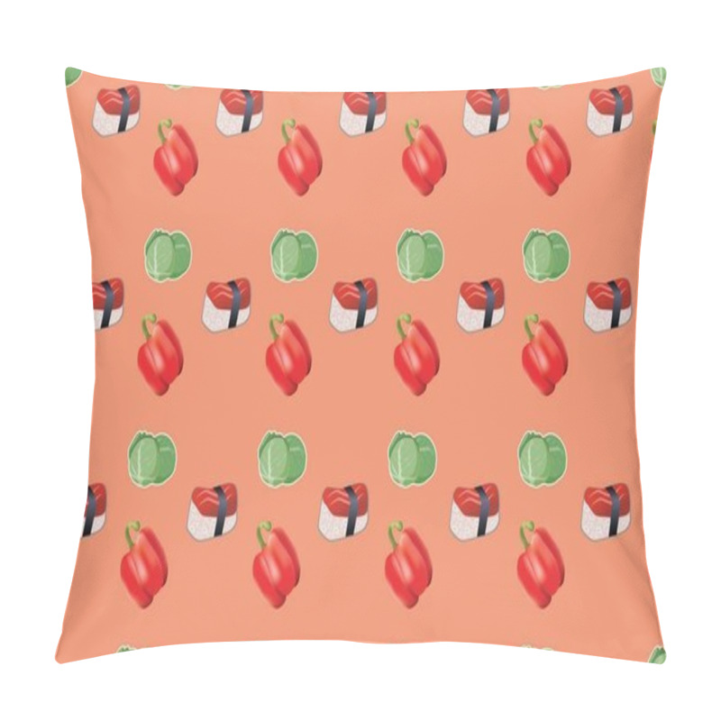 Personality  Colored Background With Different Accessories Pillow Covers