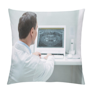 Personality  Inspired Dentist Working On His Cutting-edge Technology Pillow Covers
