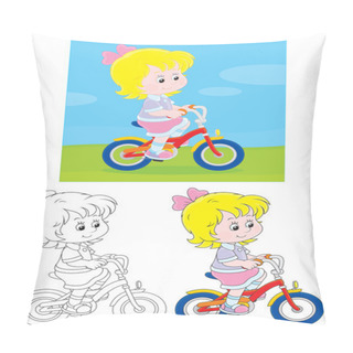 Personality  Girl Bicyclist Pillow Covers