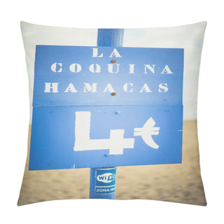 Personality  Blue Billboard At The Beach Pillow Covers