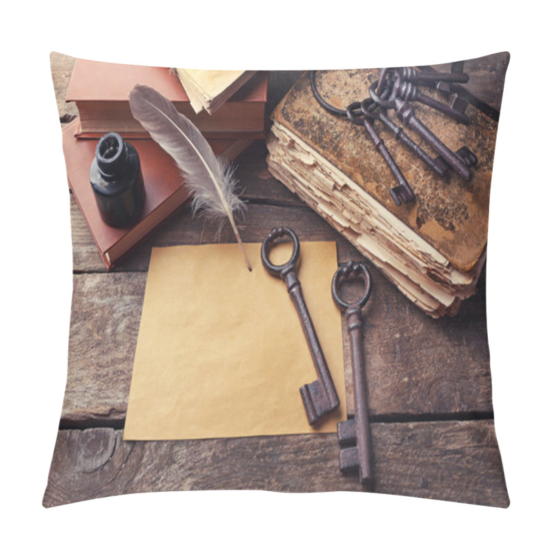 Personality  Vintage composition of old books pillow covers