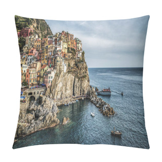 Personality  Manarola, Cinque Terre Coast Of Italy. Pillow Covers
