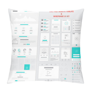 Personality  Fllat Responsive One Page Website Template Pillow Covers