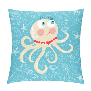 Personality  Sweet Colorful Octopus Pillow Covers