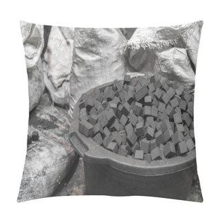 Personality  Bowl Of Charcoal Cubes For Hookah Pillow Covers