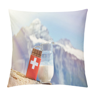 Personality  Swiss Chocolate And Jug Of Milk Pillow Covers