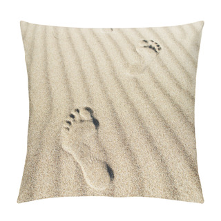 Personality  Footprints On The Sand Pillow Covers