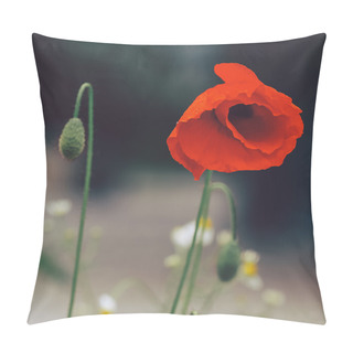 Personality  Poppy Flower. Minimalism Fashion Pillow Covers