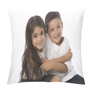 Personality  Hispanic Siblings Hugging Pillow Covers