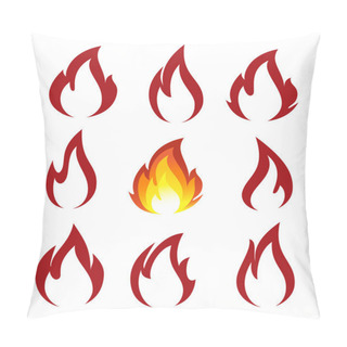 Personality  Collection Of Fire Icons Pillow Covers