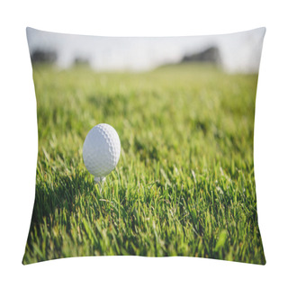 Personality  Golf Ball On Grass Pillow Covers