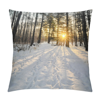 Personality  Winter Pines Sunrise Pillow Covers