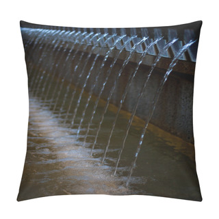 Personality  Parallel Pattern Of Water Streaming From A San Antonio Water Fountain Pillow Covers