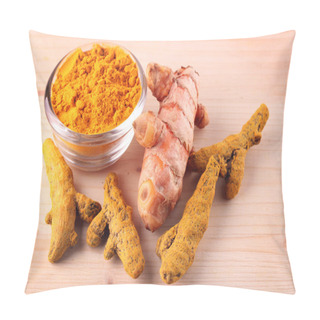 Personality  Fresh, Dried And Powdered Turmeric Root Pillow Covers