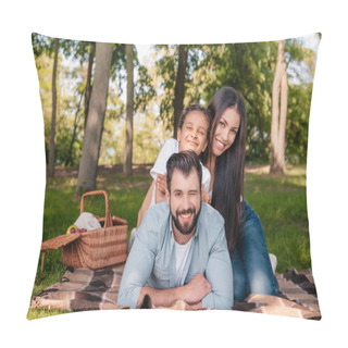 Personality  Family Having Picnic Pillow Covers