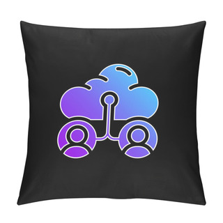 Personality  Accounts Blue Gradient Vector Icon Pillow Covers