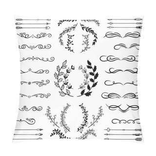 Personality  Set Of Doodle Design Elements. Pillow Covers