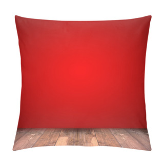 Personality  Abstract Red Background With Wood Floor Pillow Covers