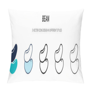 Personality  Bean Icon In Filled, Thin Line, Outline And Stroke Style. Vector Illustration Of Two Colored And Black Bean Vector Icons Designs Can Be Used For Mobile, Ui, Web Pillow Covers