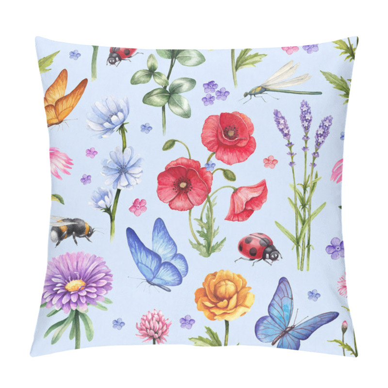 Personality  Wild flowers and insects pattern pillow covers