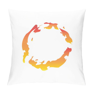 Personality  Brush Fire Circle Pillow Covers