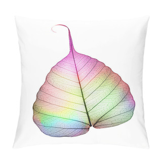 Personality  Colorful Abstract Leaf Over White Pillow Covers