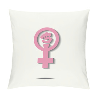 Personality  Pink Feminism Sign Pillow Covers