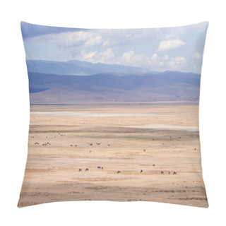 Personality  Blue Wildebeests In Ngorongoro Crater Pillow Covers