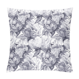 Personality  Watercolor Flower Floral Peony Rose Seamless Pattern Textile Background Pillow Covers
