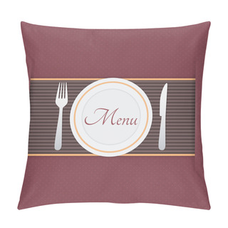 Personality  Menu Background,  Vector Illustration  Pillow Covers