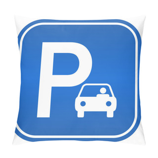 Personality  Car Parking Sign, Vector Illustration Pillow Covers