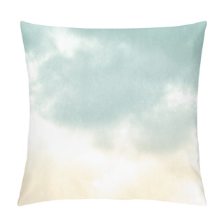 Personality  Retro Sky Background In Pale Watercolor With Soft Vintage Texture - Abstract Subtle Nature Painting Pillow Covers