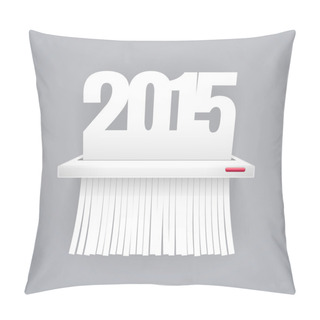 Personality  Paper 2015 Is Cut Into Shredder On Gray Pillow Covers