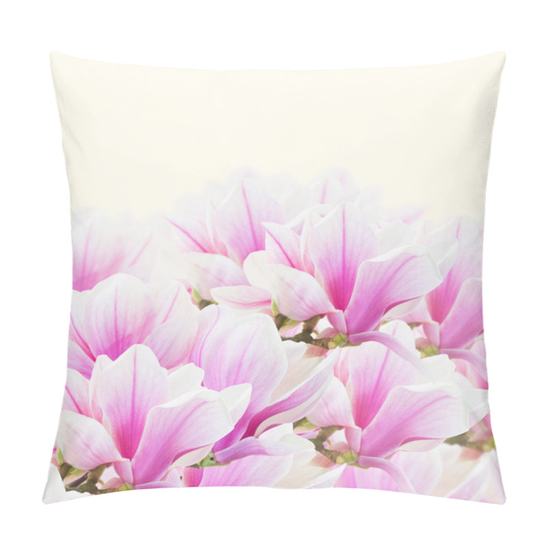 Personality  Blossoming pink  magnolia Flowers pillow covers