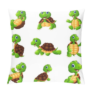 Personality  Happy Turtle Cartoon Collection Set Pillow Covers