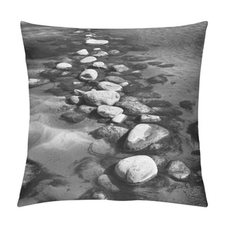 Personality  Stepping Stones Black And White Pillow Covers