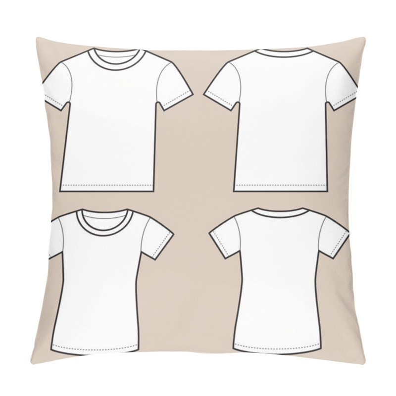 Personality  Set Of Blank Male And Female Shirts pillow covers