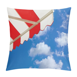 Personality  Awning Over Bright Sunny Blue Sky Pillow Covers