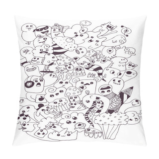Personality  Funny Doodle Vector Pillow Covers