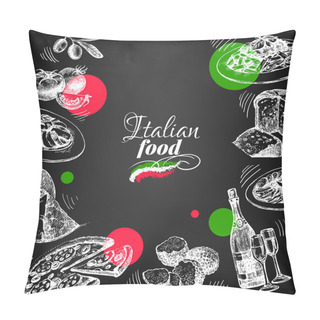 Personality  Italian Cuisine Menu Pillow Covers