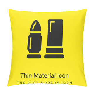Personality  Ammunition Minimal Bright Yellow Material Icon Pillow Covers
