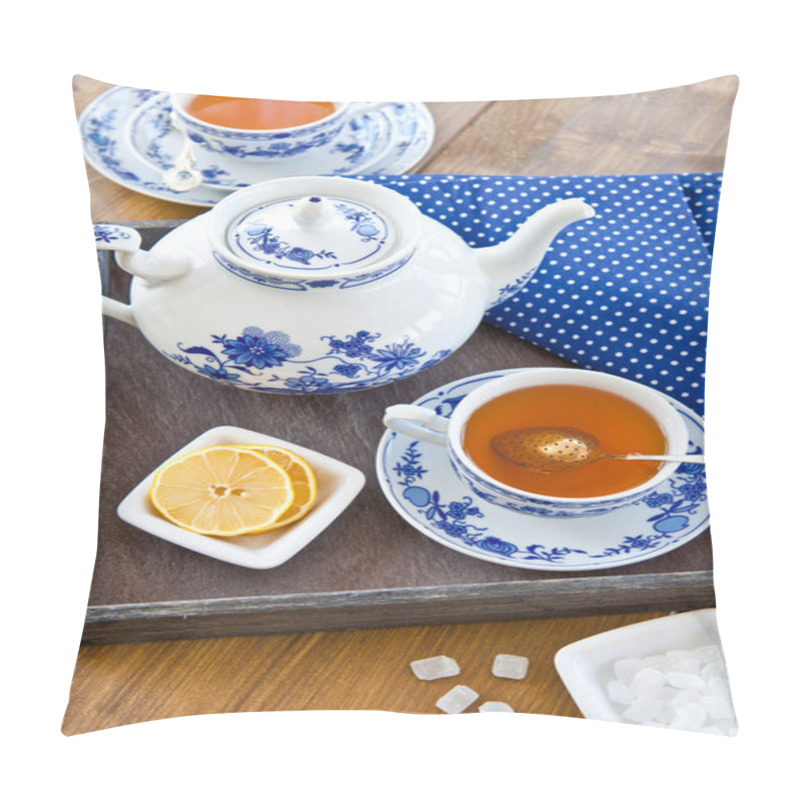 Personality  Hot Tea With A Slice Of Lemon Pillow Covers