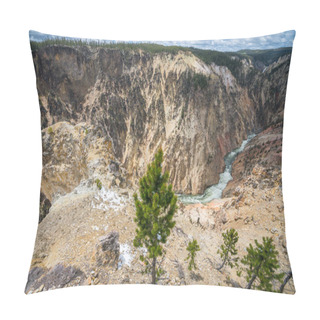 Personality  Grand Canyon Of The Yellowston From The North Rim In Wyoming In The Usa Pillow Covers