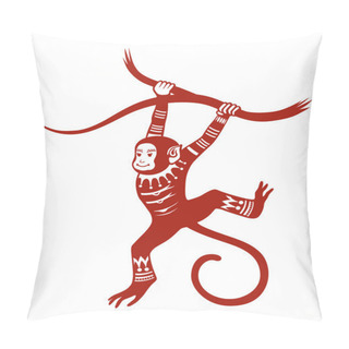 Personality  Monkey In Festive Patterns Pillow Covers