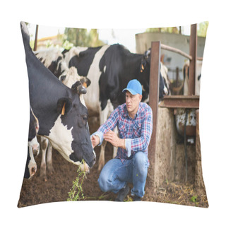 Personality  Happy Cowboy On Livestock Ranches Pillow Covers