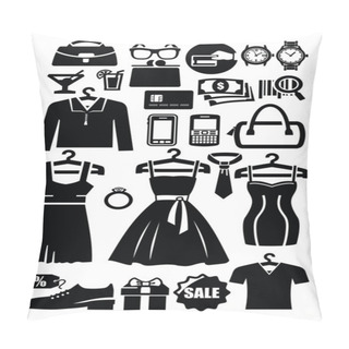 Personality  Clothing Shop Icon Pillow Covers