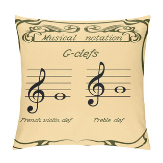 Personality  G-clefs. Pillow Covers