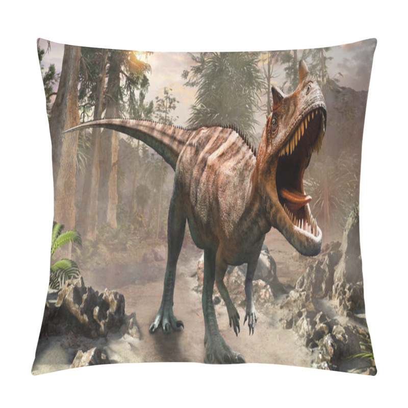 Personality  Ceratosaurus dinosaur scene 3D illustration pillow covers