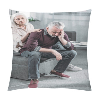 Personality  Man Having Headache Pillow Covers