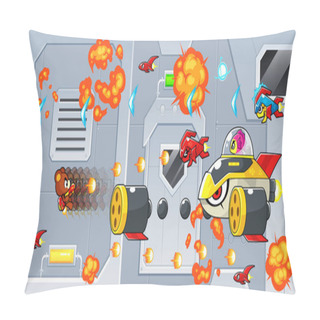 Personality  The Rocketeers Game Assets For 2D Action Adventure Shooting Sidescroller Game. Pillow Covers